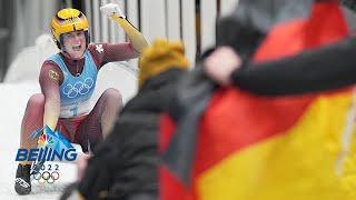 Natalie Geisenberger pulls off luge gold medal threepeat  Winter Olympics 2022  NBC Sports [upl. by Bausch]