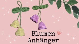 Blumen Anhänger häkeln 🌸💗 [upl. by Anitnatsnok]