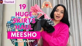 19 HUGE Meesho skirts Try on Haul 😍 under Rs 500  Ep  6 Meesho series  Isha Vinod Jain [upl. by Garner]