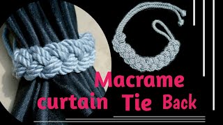 Macrame curtain tie back tutorial How to make macrame curtains [upl. by Dahsar253]