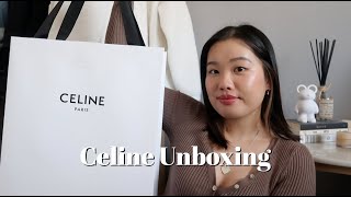 Celine Triomphe Shoulder Bag Unboxing [upl. by Adorl]