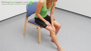 Patellar Knee Cap Medial Glide Mobility Exercise Tutorial  ONLINE PHYSIO EXERCISES [upl. by Calvinna]