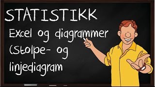 Statistikk  Stolpe og linjediagram i Excel [upl. by Joaquin]