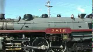 Canadian Pacific 2816 Steam Engine Train [upl. by Nimzzaj771]