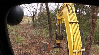 Clearing with the Yanmar VIO506 Part 1 [upl. by Downey910]