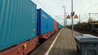 ContainerZug von DresdenFriedrichstadt nach Pristewitz über cossebaude Coswig Weiter nach Hamburg [upl. by Isma277]