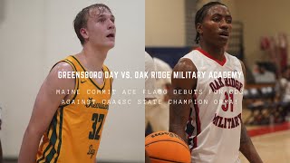 Maine commit Ace Flagg debuts for Greensboro Day vs Oak Ridge Military Academy Full highlights [upl. by Annahpos]