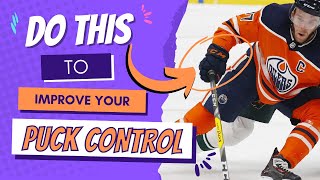 IMPROVE PUCK CONTROL WITH THIS ONE TRICK  hockey drills to try at home [upl. by Nadler]