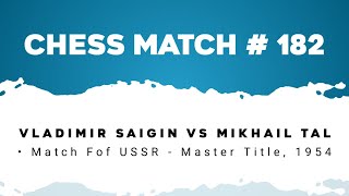 Vladimir Saigin vs Mikhail Tal • Match For USSR  Master Title 1954 [upl. by Krock]