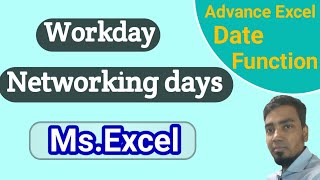 Excel Workday Calculation II How to find end date exclude weekends amp holidays [upl. by Icrad120]