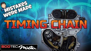 TIMING CHAIN 24 GM Ecotec Motor Replacement  DIY Ecotec Miata Swap [upl. by Alfredo487]