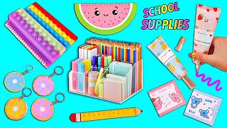 11 DIY SCHOOL SUPPLIES IDEAS  BACK TO SCHOOL HACKS AND CRAFTS [upl. by Haonam]