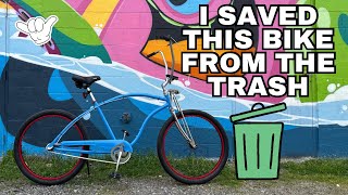 Custom Trash Bicycle  Complete Build Custom Beach Cruiser Bildabike Brewster [upl. by Wilkie]