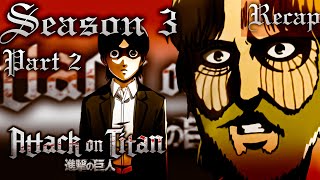 Attack On Titan Season 3 Part 2 FULL RECAP WITH MEMES [upl. by Eniamahs]