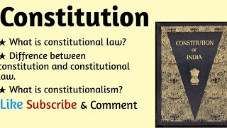 Constitution constitutional law and constitutionalism constitutioneducation [upl. by Ariad187]