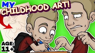 REACTING to my CHILDHOOD ART [upl. by Retsam]