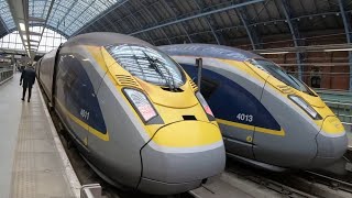 Eurostar Paris to London via underwater tunnel First class train trip [upl. by Artemas186]