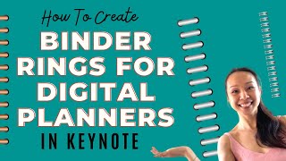 How To Create Binder Ring For Digital Planners In Keynote [upl. by Solrac]