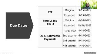 Tax Year 2022 Annual Tax Updates Webinar December 06 2022 [upl. by Gene723]