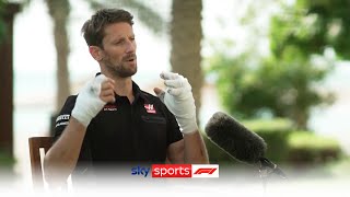 EXCLUSIVE Romain Grosjean reveals how he escaped horrific fireball crash [upl. by Mehala]