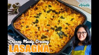 Cheesy Meaty Creamy LASAGNA [upl. by Ttayh]