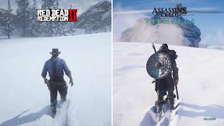 RDR 2 vs AC Valhalla  Comparison of Details Which is Best [upl. by Koppel]