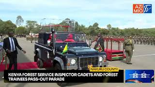 See how President Ruto arrived in POWERFUL motorcade for Forest Service cadets and Trainees parade [upl. by Ahsenor]