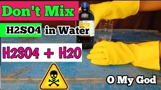 Mixing Sulfuric acid With Water H2SO4  H2O Is adding sulfuric acid to water exothermic [upl. by Delanty]