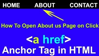 14 How to link pages in HTML Anchor Tag in HTML by cyber warriors [upl. by Kathe507]