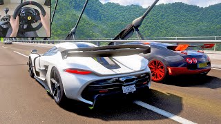 1600HP Koenigsegg Jesko  Goliath Race  Forza Horizon 5  Thrustmaster T300RS gameplay [upl. by Kei]