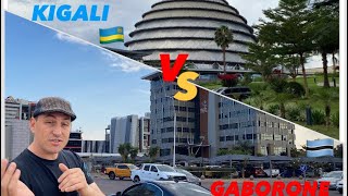 Kigali 🇷🇼vs Gaborone🇧🇼 in infrastructure cleanliness development and population [upl. by Cristin]