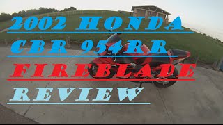 2002 Honda CBR 954RR Review and Ride [upl. by Llenahs498]