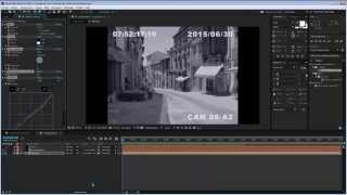 Tutoriels After effects en français  Animation prédéfinie gratuite Caméra de surveillance [upl. by Jeff]