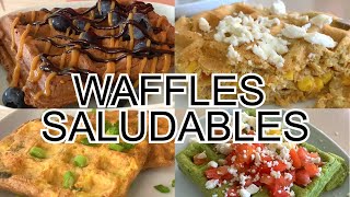 WAFFLES SALUDABLES RÁPIDOS Y FÁCILES  Receta [upl. by Timoteo]