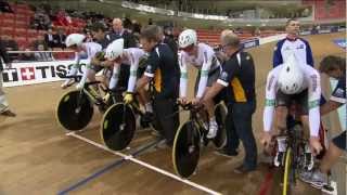 Mens Team Pursuit Gold Final  Great Britain v Australia  2013 UCI World Track Championships [upl. by Bourn]