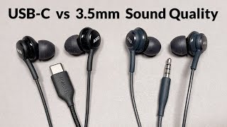 USBC vs 35mm Sound test comparison Samsung AKG EOIC100 vs EOIG955 IEM earphones [upl. by Lena204]