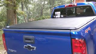 Chevy Colorado Tonno Pro hard trifold tonneau cover review [upl. by Shull]