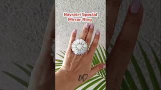 Diy Mirror jewellery Mirror Ringmirror jewllery navratri diy diyearrings handmade [upl. by Yeltneb]