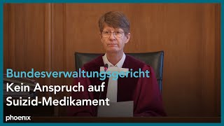 Bundesverwaltungsgericht Kein Anspruch auf SuizidMedikament [upl. by Enyawd277]