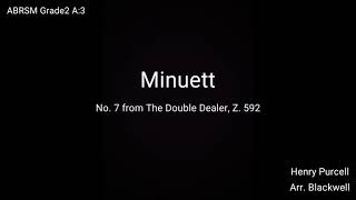 ABRSM violin grade 2 20202023 A3 Minuett No 7 from The Double Dealer Z 592 [upl. by Gettings]