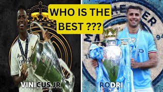 ballon dor  best player  best player nomination COMPARISON VINI JR vs RODRI [upl. by Ahsenar503]