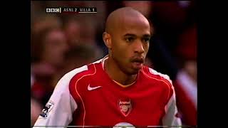 Arsenal 31 Aston Villa 200405  49th Unbeaten Game [upl. by Foley]