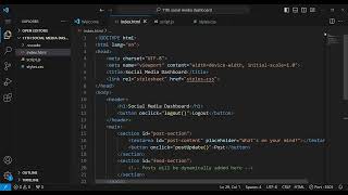 Responsive Social Media Dashboard Using HTML CSS and JS 🔥🔥 [upl. by Champ]