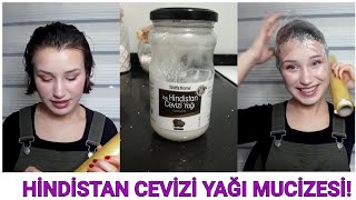 HİNDİSTAN CEVİZİ YAĞI İLE HIZLI SAÇ UZATMA  Karantinada Bakım [upl. by Mchenry]