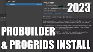 Install ProBuilder amp ProGrids in 2 Minutes 2023 [upl. by Ydrah904]