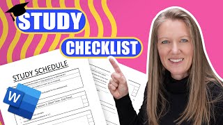 Printable Study Checklist in Word  Checklists in Word  Easy Tutorial [upl. by Leiru]