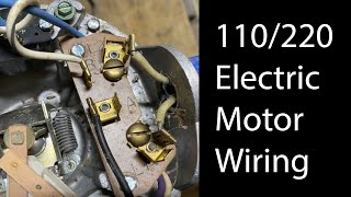 Converting a 220 volt electric motor to 110 volts without a manual [upl. by Nidnerb]