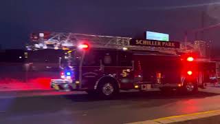 Schiller Park Fire Dept NEW Battalion 5 and Truck 5 responding [upl. by Aro410]