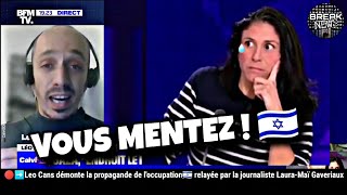 🔴➡️Leo Cans démonte la propagande israélienne dune journaliste en plein direct sur BFM [upl. by Akiwak]