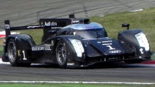 2011 Audi R18 TDI LMP1 SOUND  Test at Monza Circuit [upl. by Ymme105]